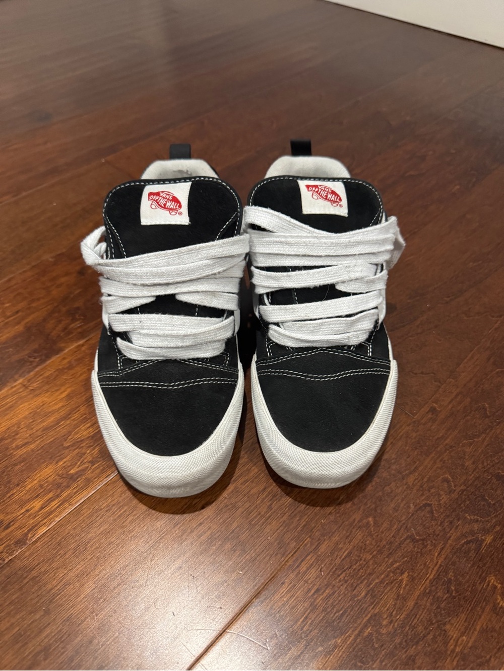 Vans Black and White Knu Skool Skate Sneakers